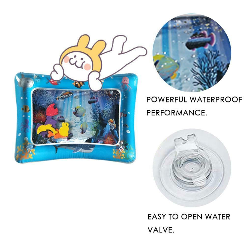 Baby Kids Inflatable Water Play Mat Patted Pad Cushion Tummy Time Playmats @