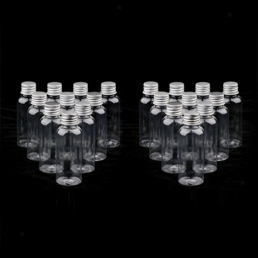 20 Pieces 50 ml/1.76 oz Clear Plastic Travel Bottles with Lid - Leakproof -