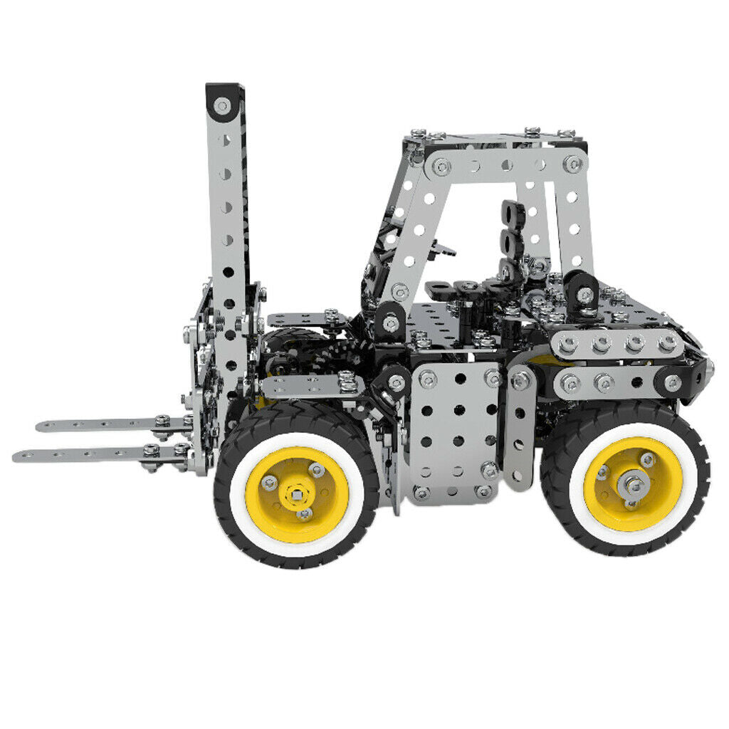 589 Pieces of Alloy DIY Forklift Building Blocks Set, Educational STEM Learning