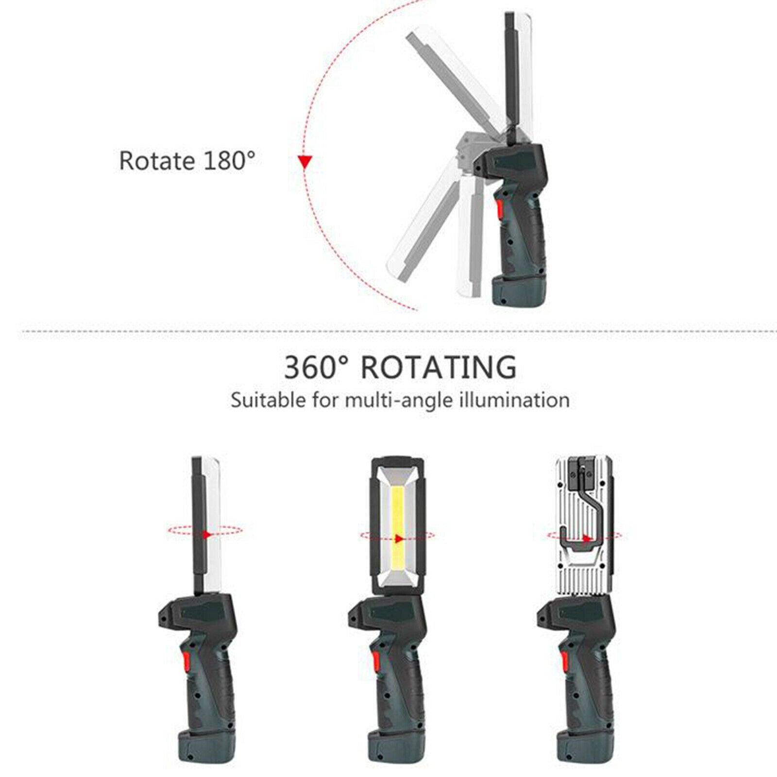 5 Modes COB LED Work Light USB Inspection Lamp Ratating Camping Repairing Lamp