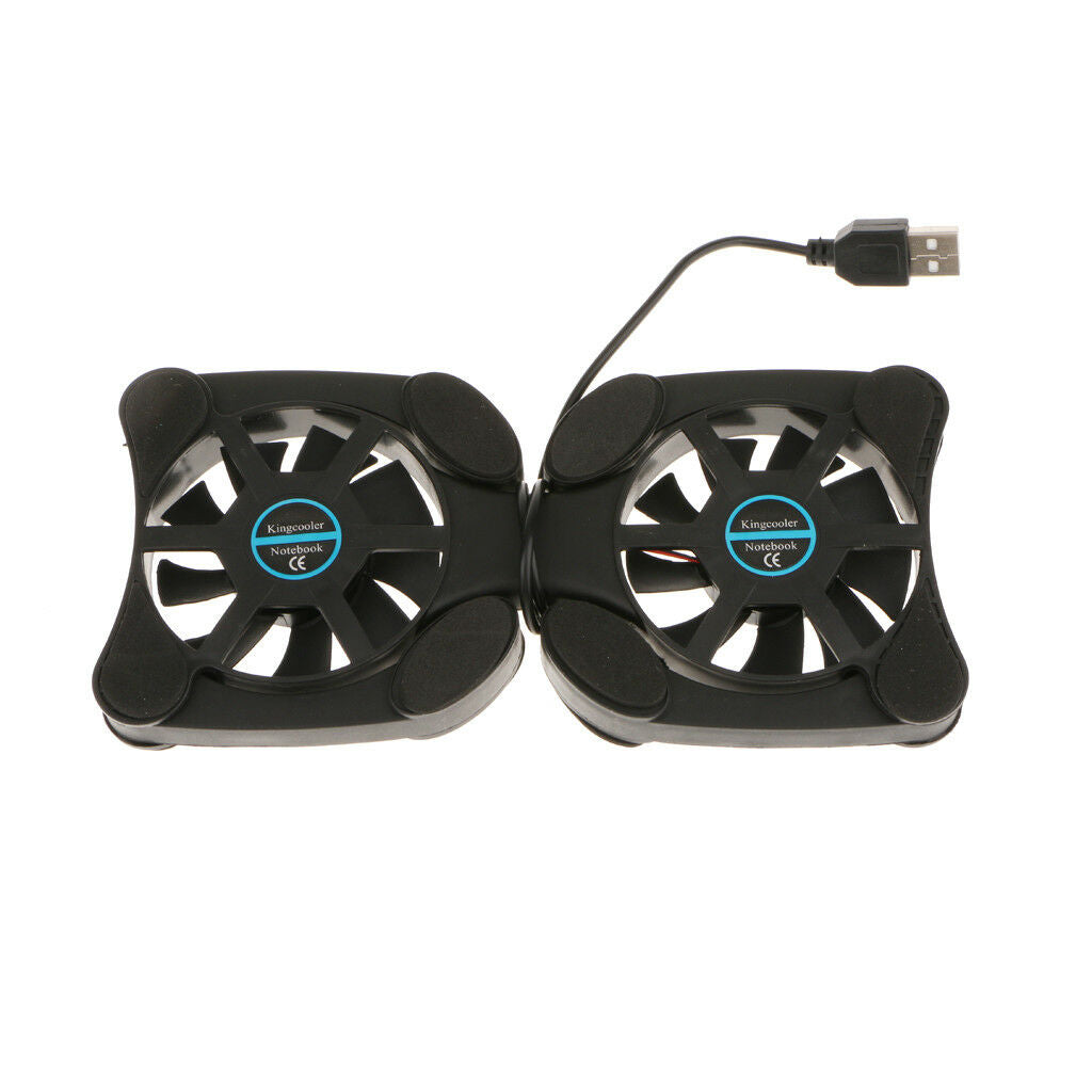 Mini Folding Foldable 2 Fans Laptop Notebook Cooling Cooler Pad USB Powered