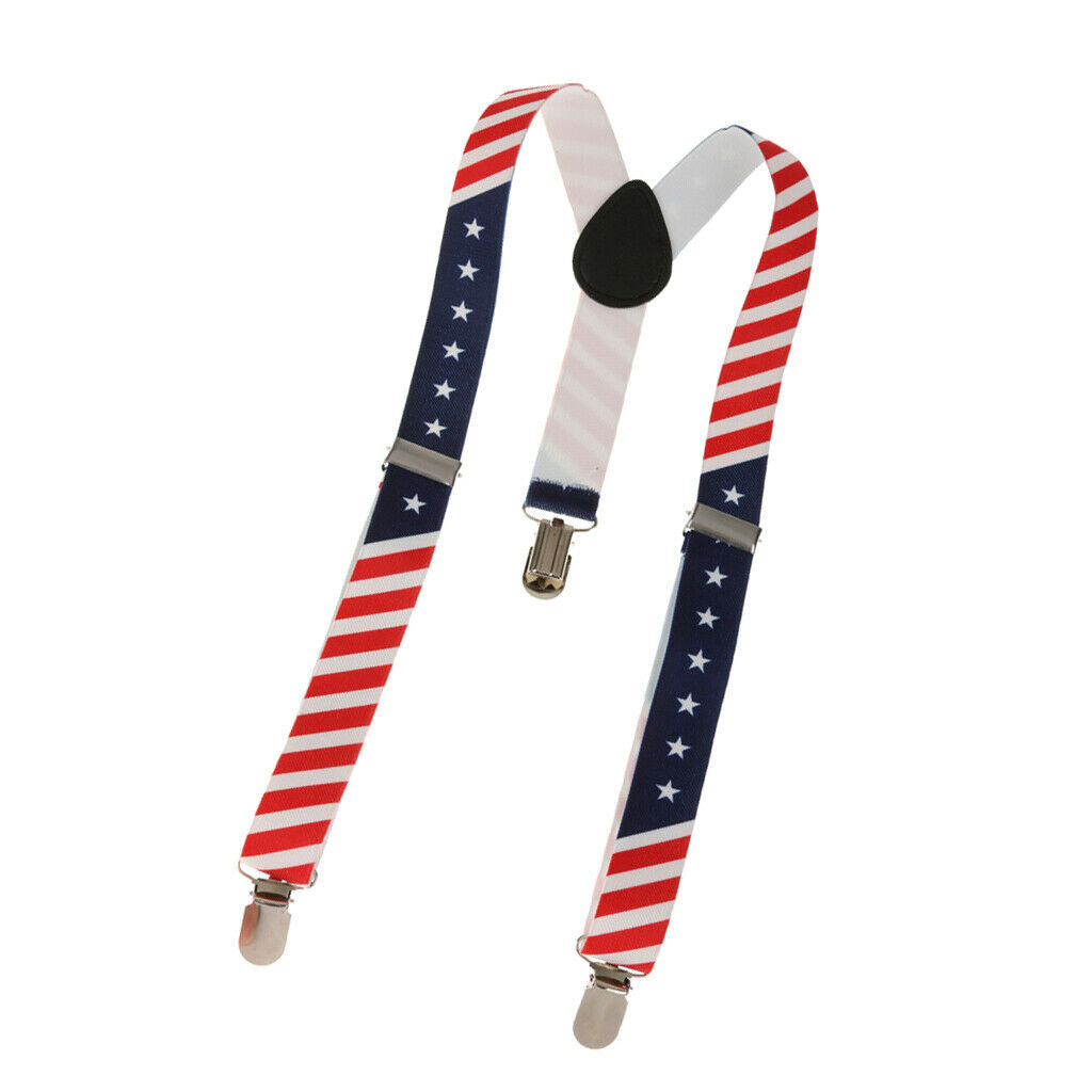 Unisex Printed Webbing Suspender Adjustable Galluse for Child the Union