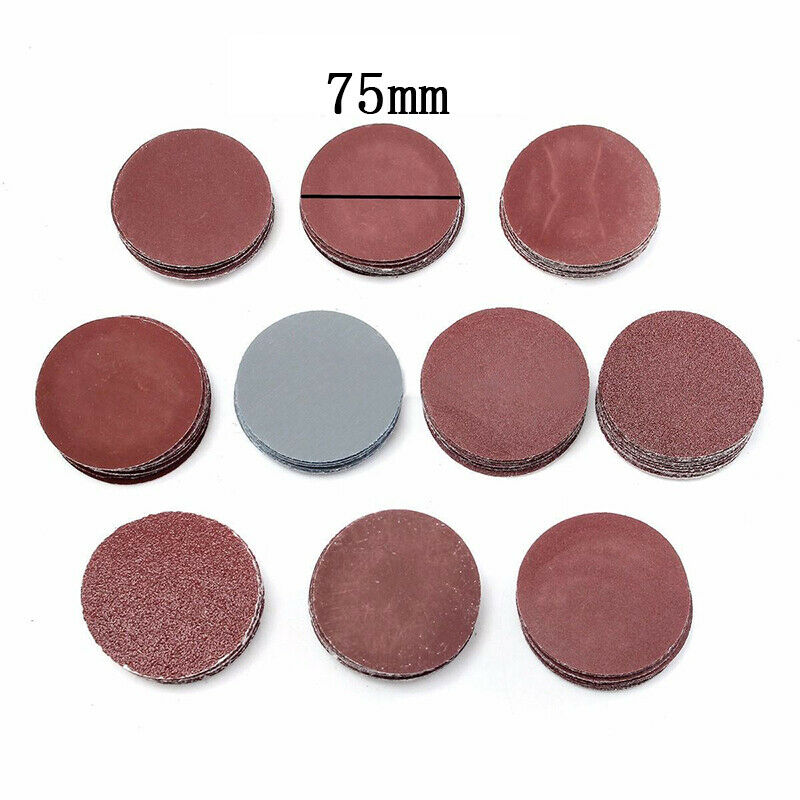 100PCS 3''/75mm 3000-Grit Sander Discs Sanding Polishing Pads Sandpaper Sets New