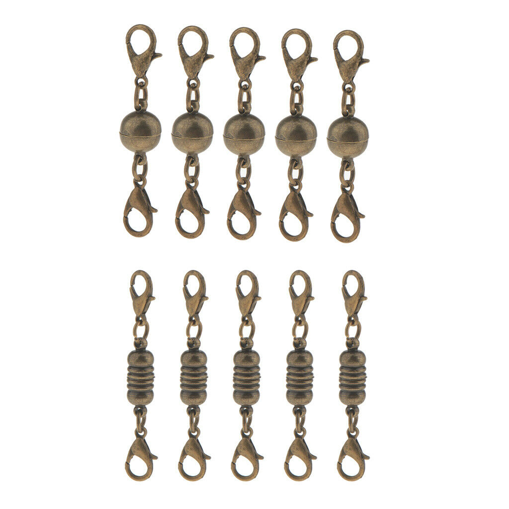 10Pcs 6/8mm Magnetic Clasp Necklace Bracelet Lobster Clasp Connector Crafts