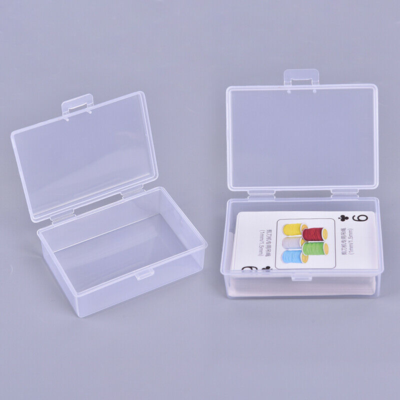 2pcs/set Transparent Plastic Boxes Playing Cards Container Storage Poker .l8