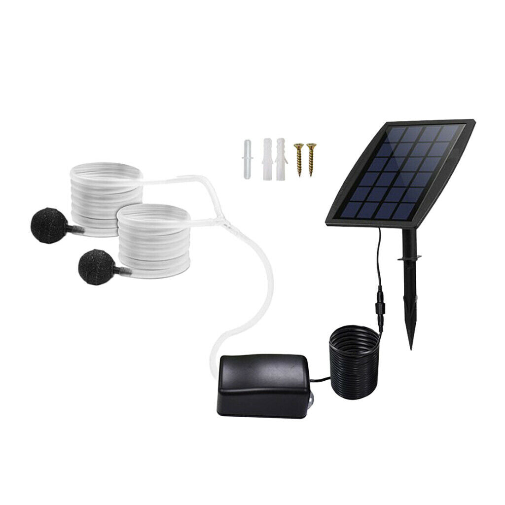 Solar Pond Air Stone Aerator Solar Water Pump Oxygenator for Fish Tank