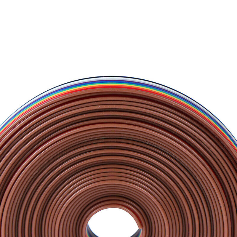 5 meters/lot Ribbon Cable 10 WAY Flat Cable Color Rainbow Ribbon Cable W jvABDD