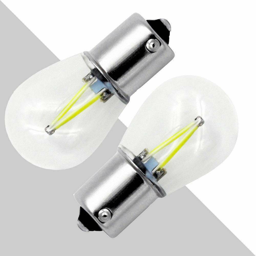 1156 BA15S P21W COB White LED Turn Signal Reverse Light Lamp Bulbs DC 12V-24V US
