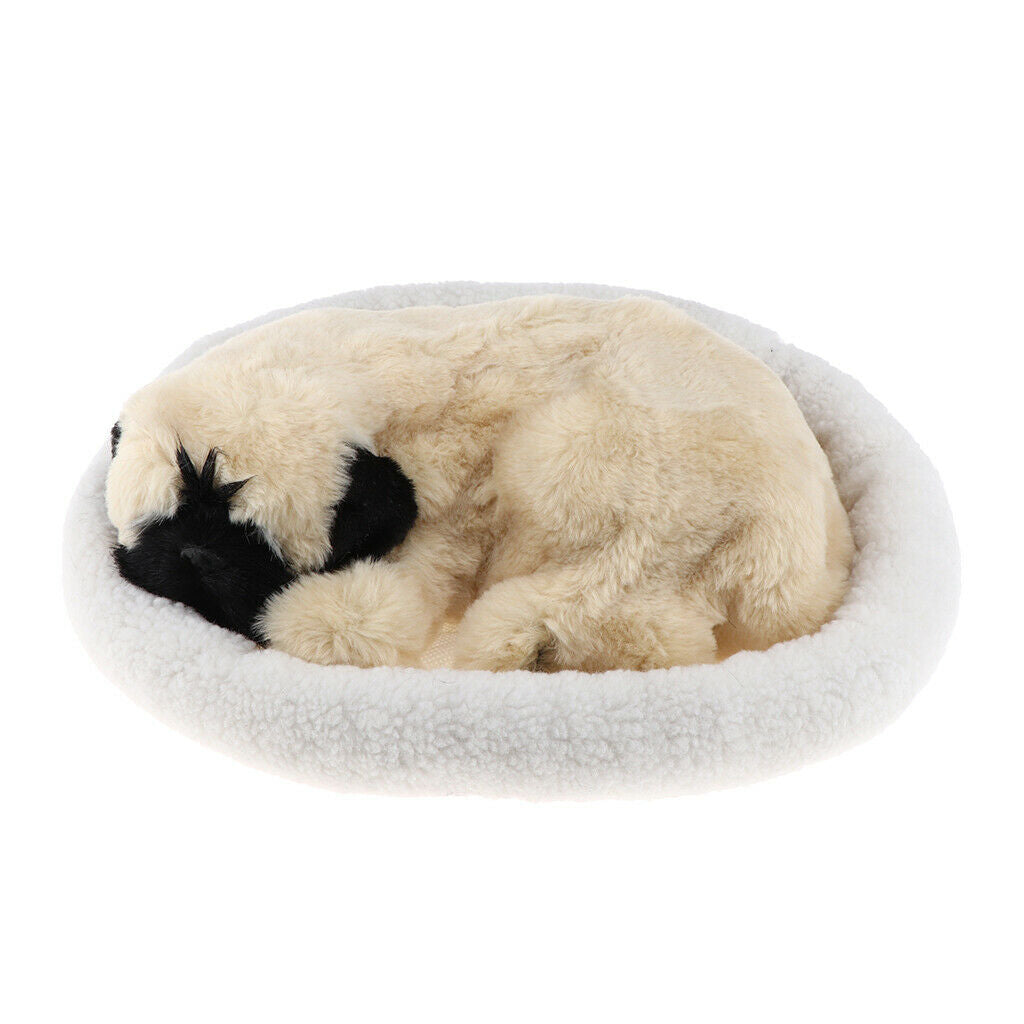 Simulation Dog with Breath Stuffed Animal Ornament Home Decor Pug
