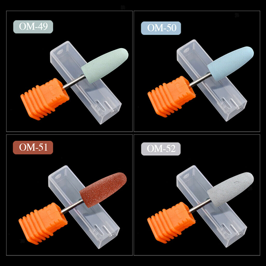 6pcs Silicone Polisher Grinder Nail Drill Bits For Electric Manicure Machine