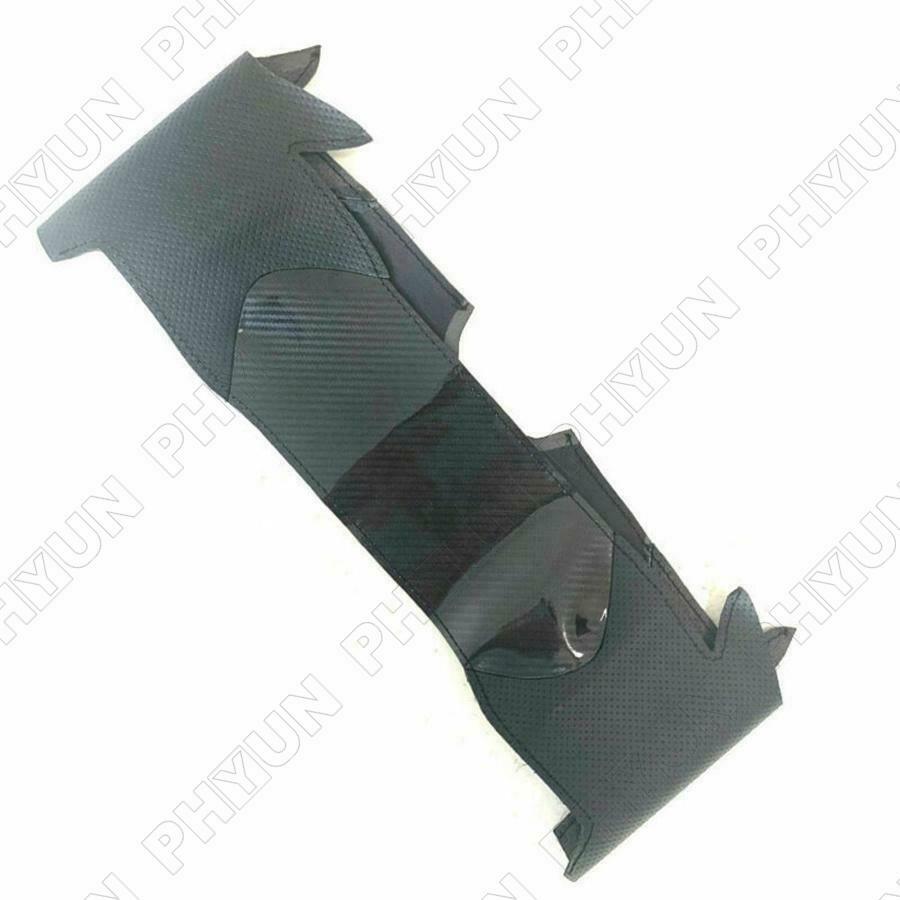 Carbon Fiber & PU Leather Steering Wheel Hand Sewing Wrap Cover For Ford Fusion