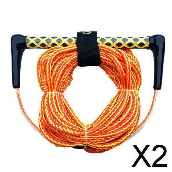 2X Water Skiing Rope Knee Board Wakeboard Surfing Tow Trow Ropes Line   Orange