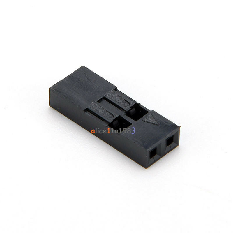 100Pcs 2.54mm 2P Pitch Dupont Jumper Wire Cable Housing Female Pin Connector