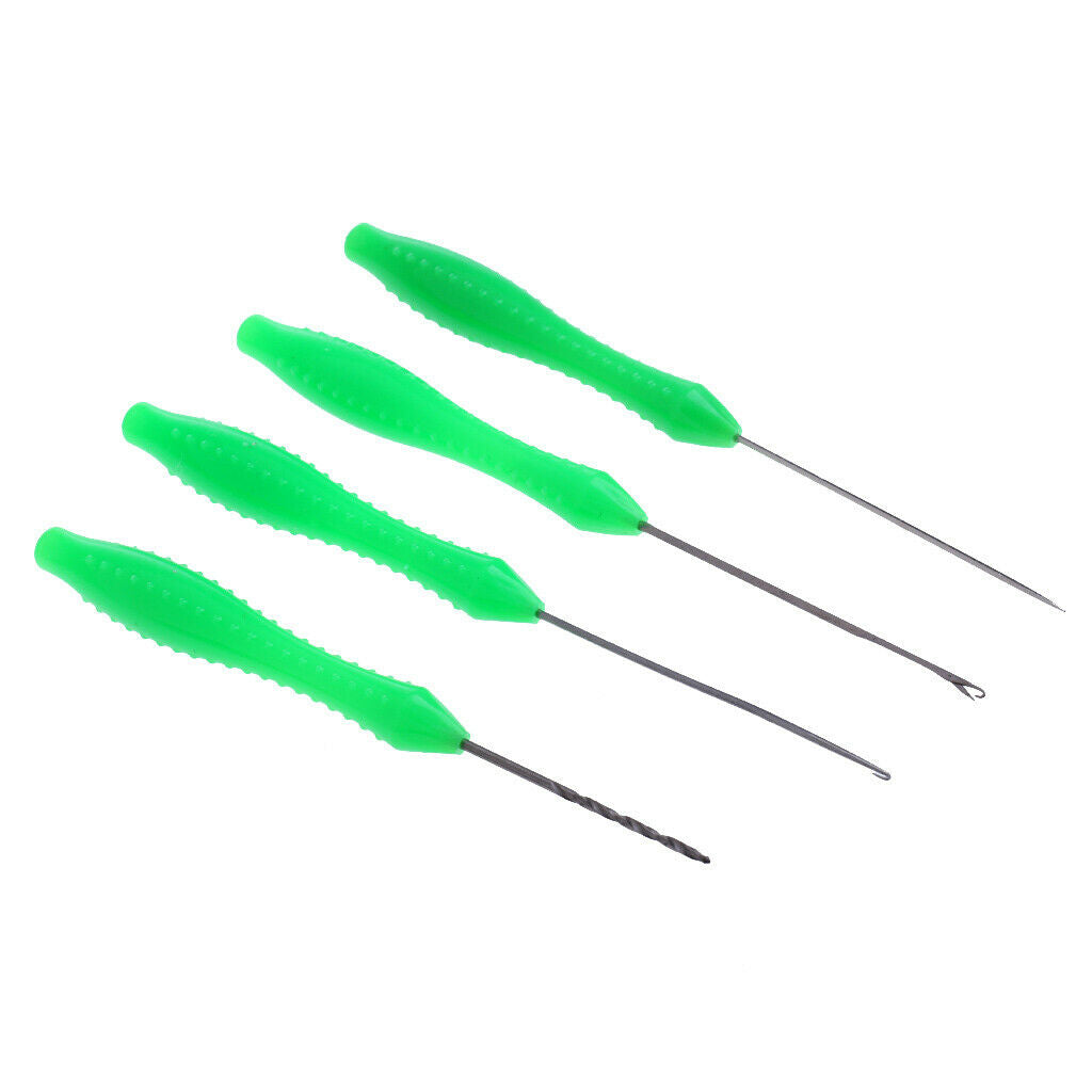 4Pcs Bait Needle Set Carp Fishing Tackle Drill / Hook / Splicing Tool Kit
