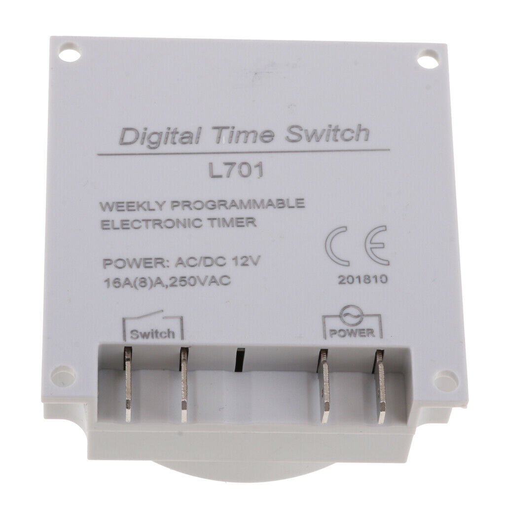 New LCD Digital Weekly Programmable Power Timer Time Relay Switch 12V