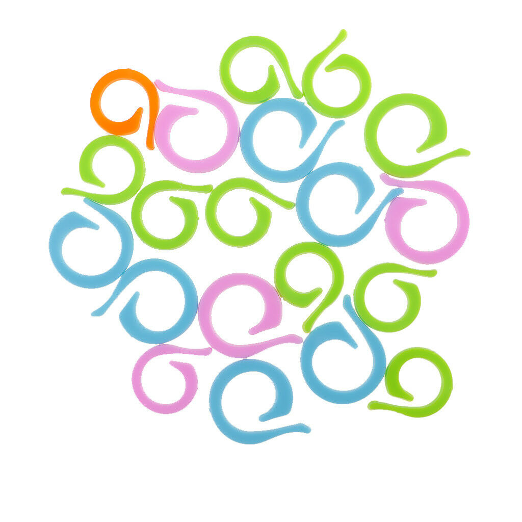 40pcs Assorted Plastic Split Stitch Ring Crochet Knitting Markers Tools