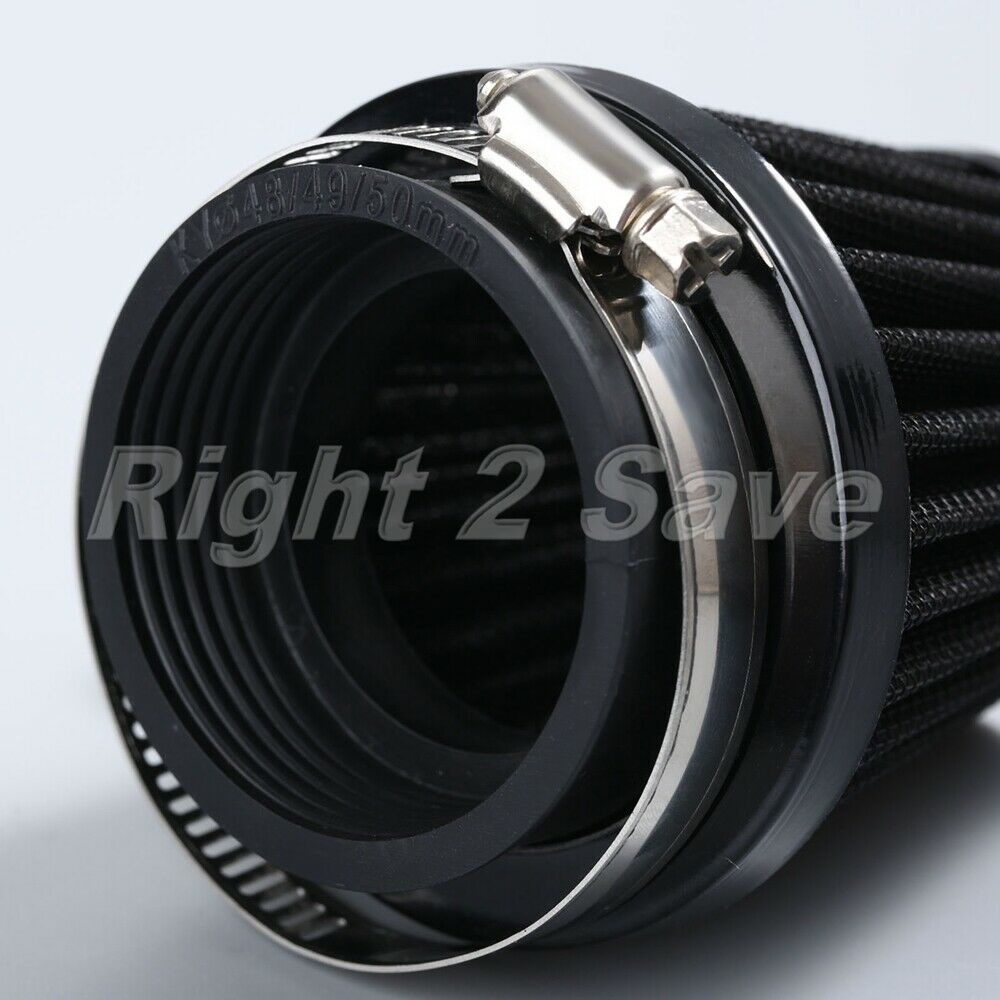 For Minibike ATV Scooter Motorcycle 50mm Metal Rubber Air Intake Cleaner Filter