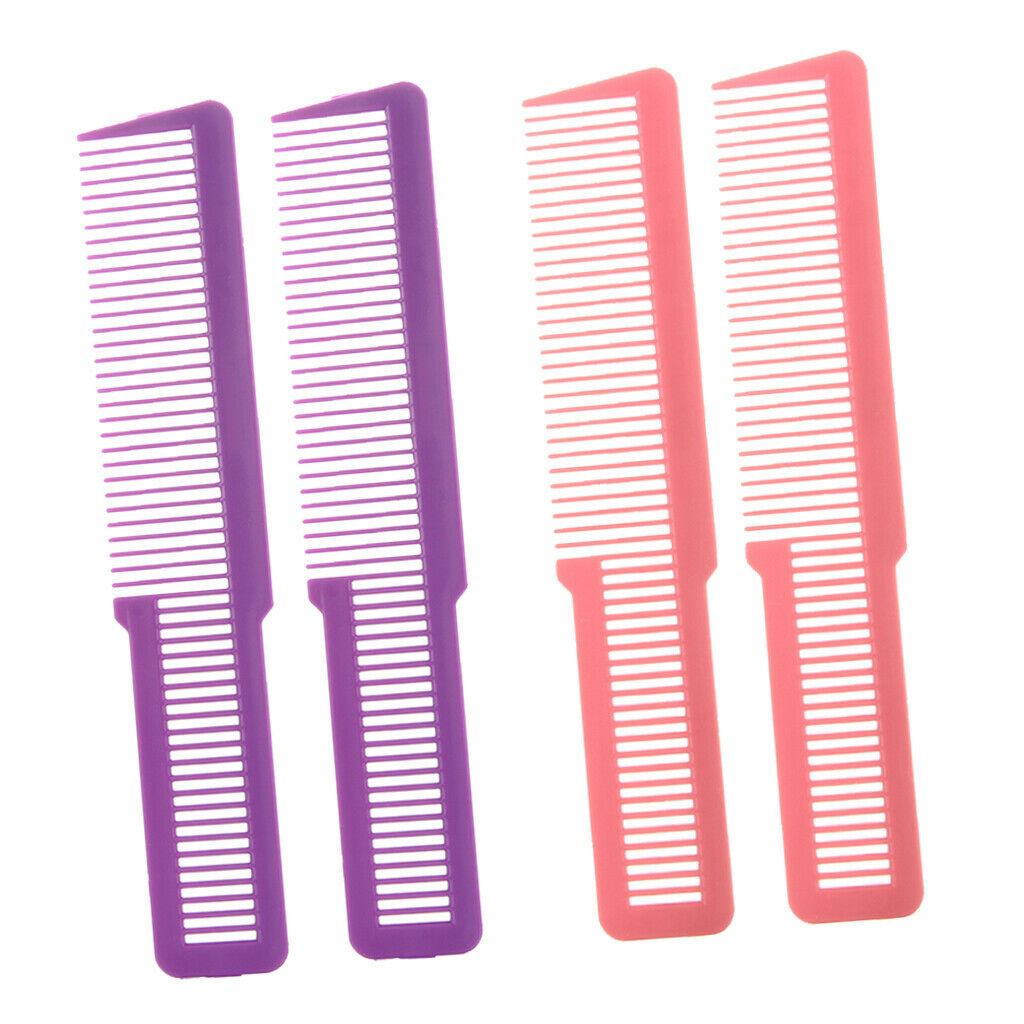 4x 8" Salon Barber Flattop Clipper Cutting Comb Static Free Hairdressing