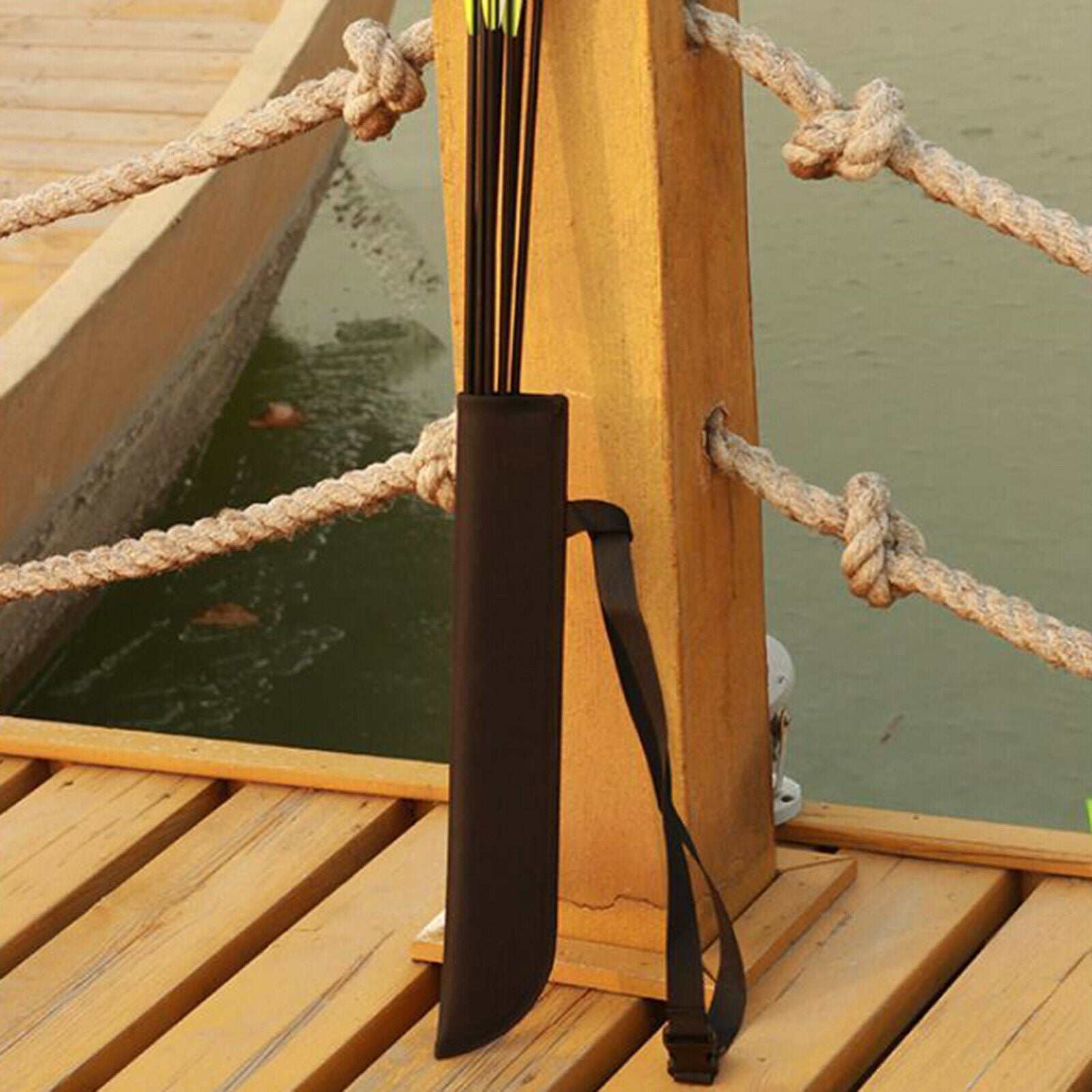 Archery Arrow Quiver Holder with Belt Side Bag Pouch Target Shooting Hunting