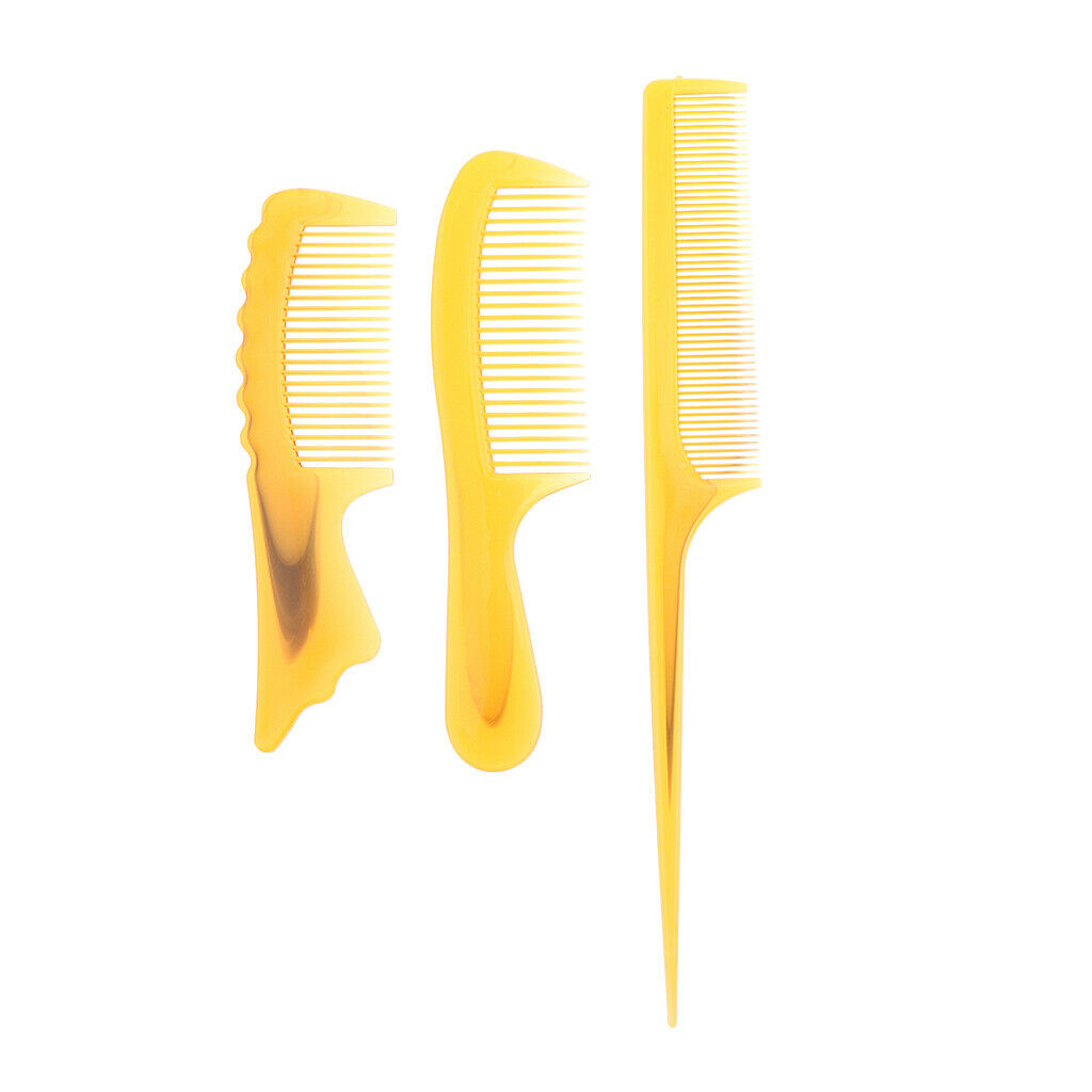 3x Anti-static Barber Hairdressing Cutting Comb Heat Resistant Detangle Comb