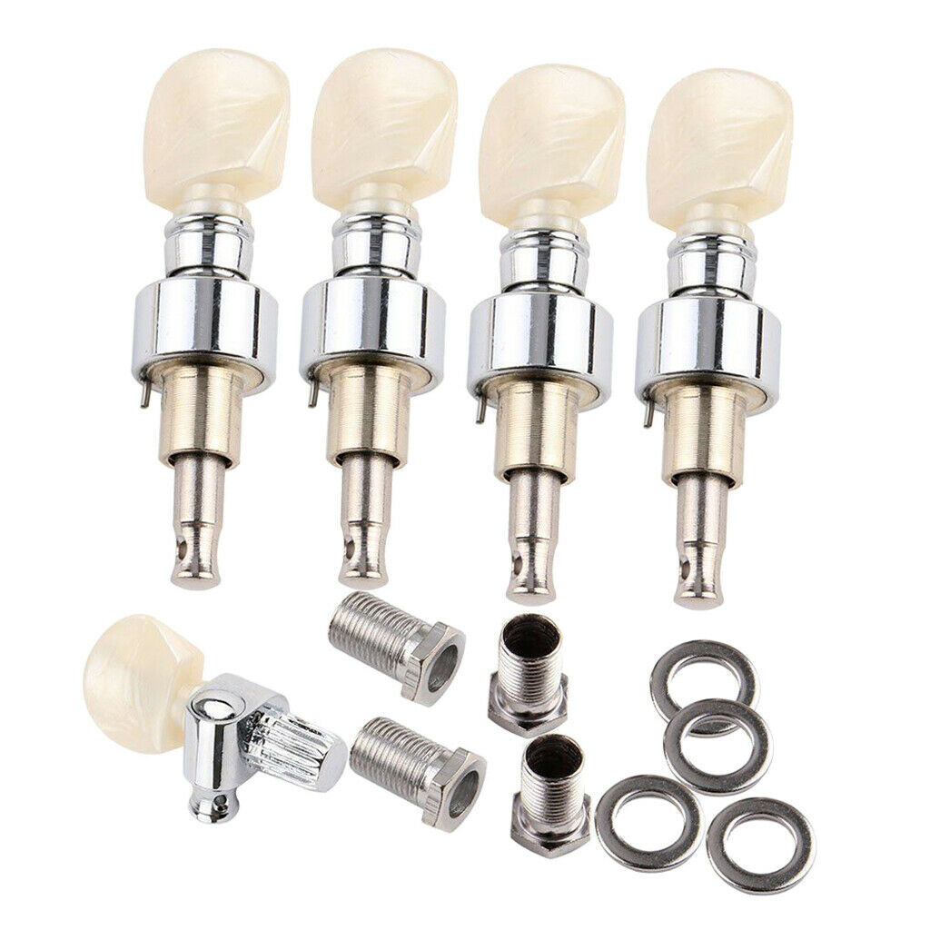 5x Zinc Alloy Pearled Button Tuning Peg Tuners Machine Heads for Banjo Parts