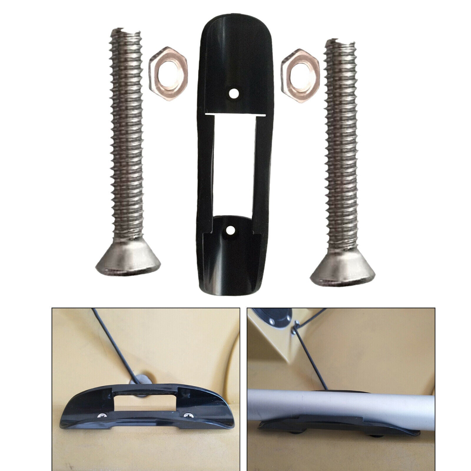 2pieces Kayak Paddle Clip with Hardware Inflatable Boat Kayak Holder Clips