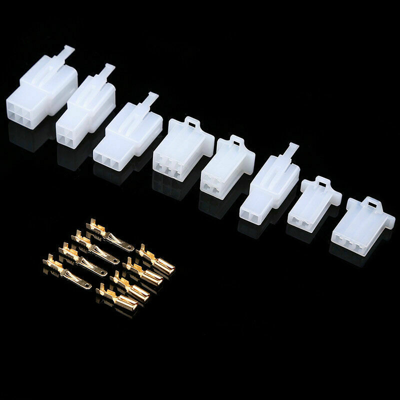 40 Pcs 2/3/4/6 Pin Wire Connectors Plugs 2.8mm Motorcycle Car Auto Electrical