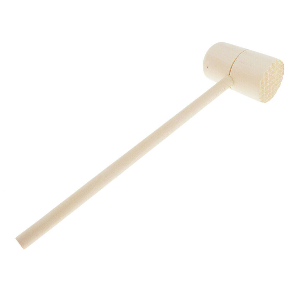Unfinished Wood Meat Tenderizer Mallet - Chicken Pounder for Tenderizing Steak