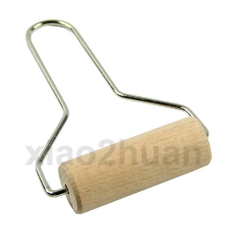 Wooden Clay Roller Pottery Rolling Pin Modelling Tool Stainless Steel Handle