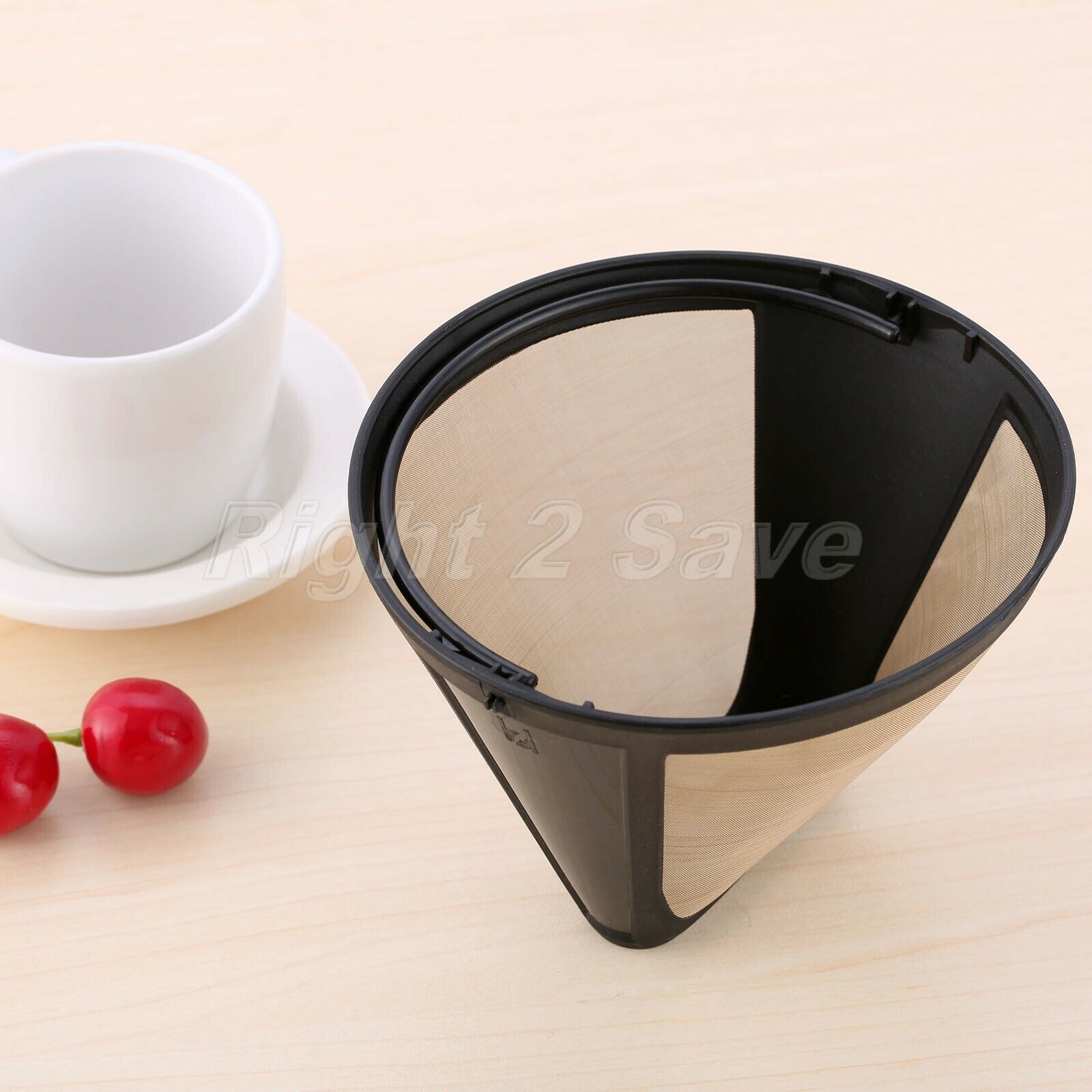 Permanent Reusable Cone Shape Coffeemaker Coffee Filter Strainer Stainless Steel