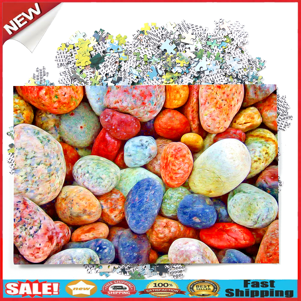 1000pcs/set DIY Colorful Stones Puzzle Paper Jigsaws Assembling Toys Gift @