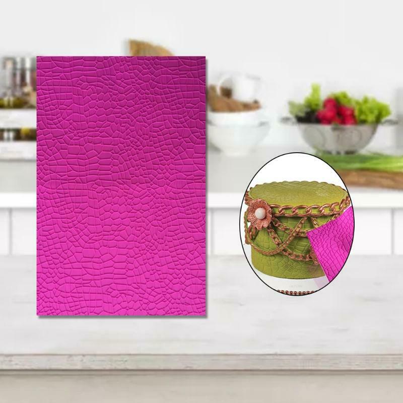 Skin Texture Embossed Fondant Lace Cushion Silicone Mold for Chocolate