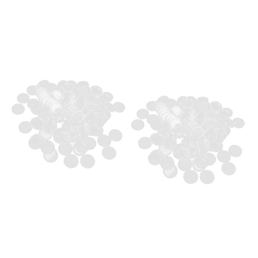 200x Coin Capsules Transparent Coins Protective Case Boxes Organizer 22mm