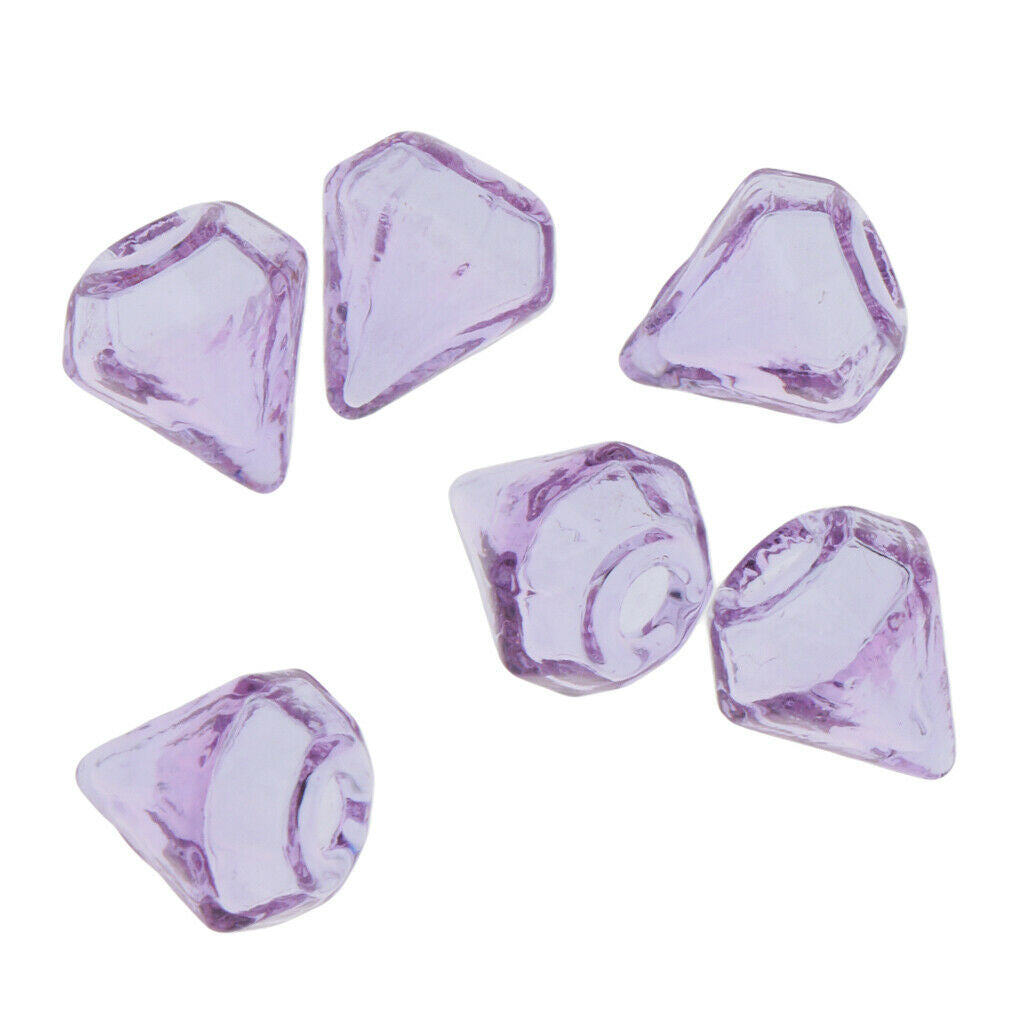 6 Pcs Clear Glass Bottle Charm Pendant DIY Craft Jewelry Making Purple