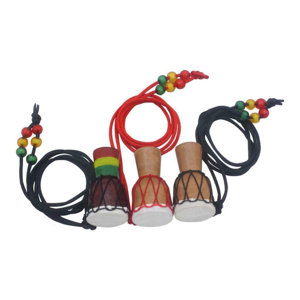 1Pc Ethnic Features Mini Djembe Pendant Necklace African Hand Drum Necklace