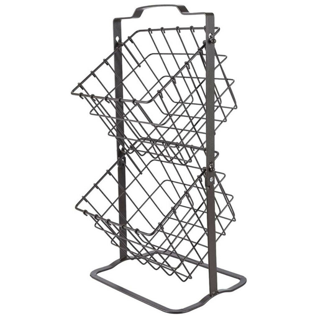 Double Layer 2-Layer Fruit Basket Countertop Storage Organizer Display Stand