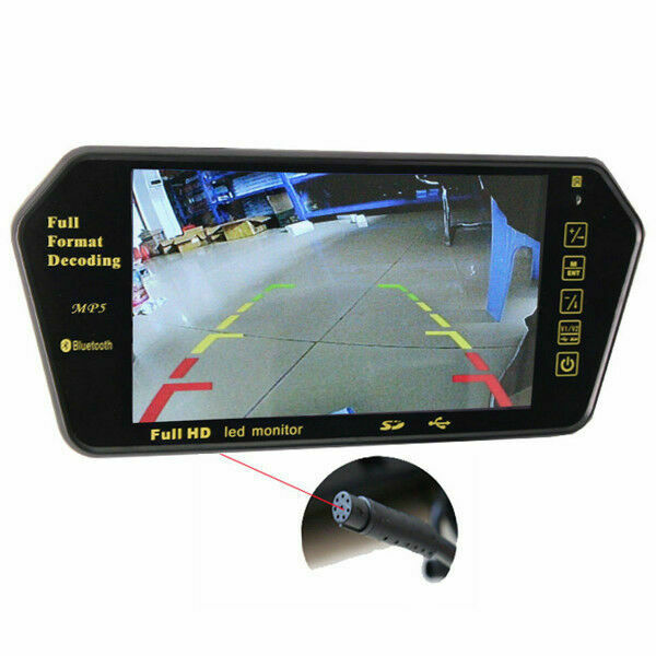 7" TFT LCD HD 800*480 USB MP5 FM SD Car Rear View Bluetooth Mirror Monitor Solid