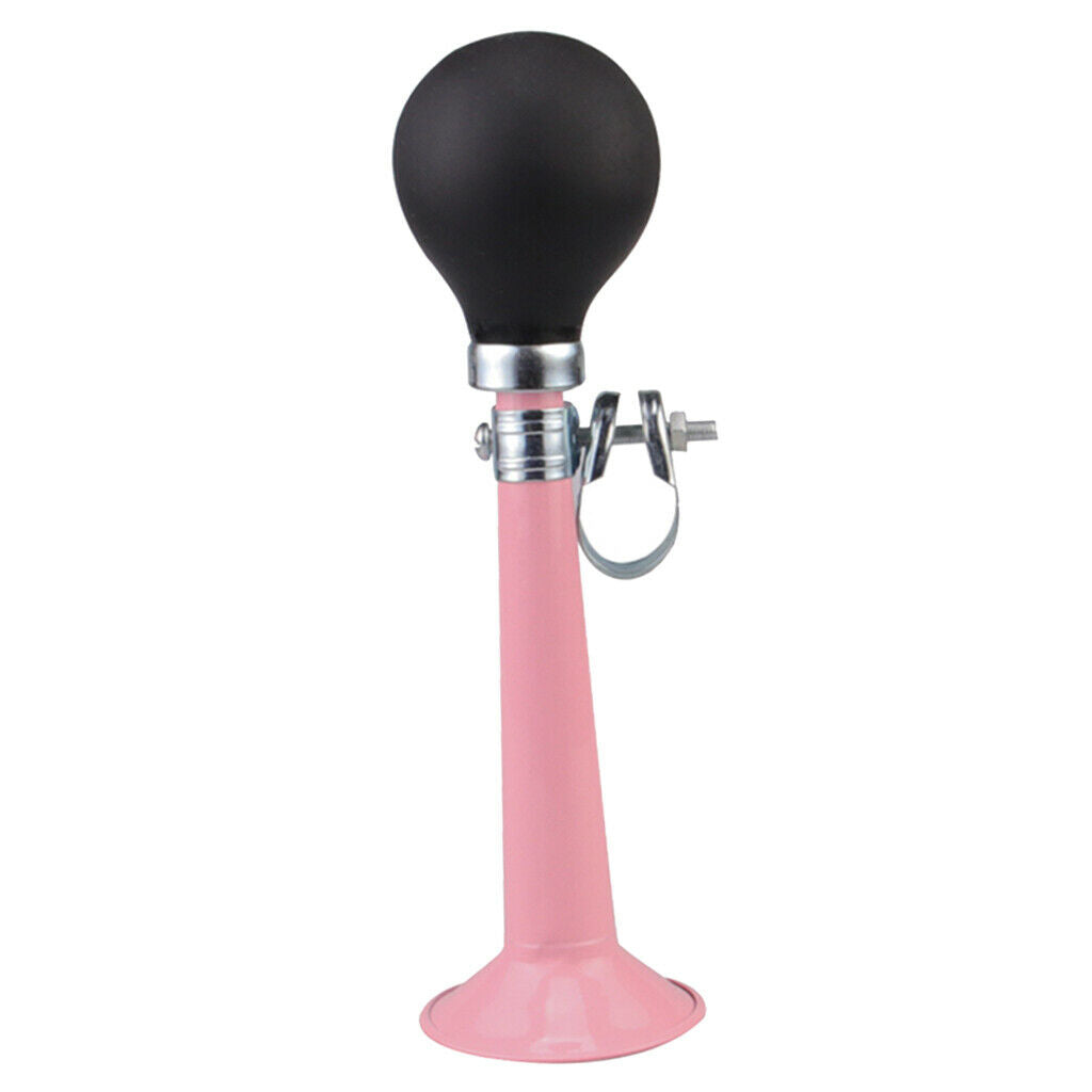 Aluminum Alloy Cycling Bike Air Horn BMX Bugle Pink with Squeezable Rubber Bulb