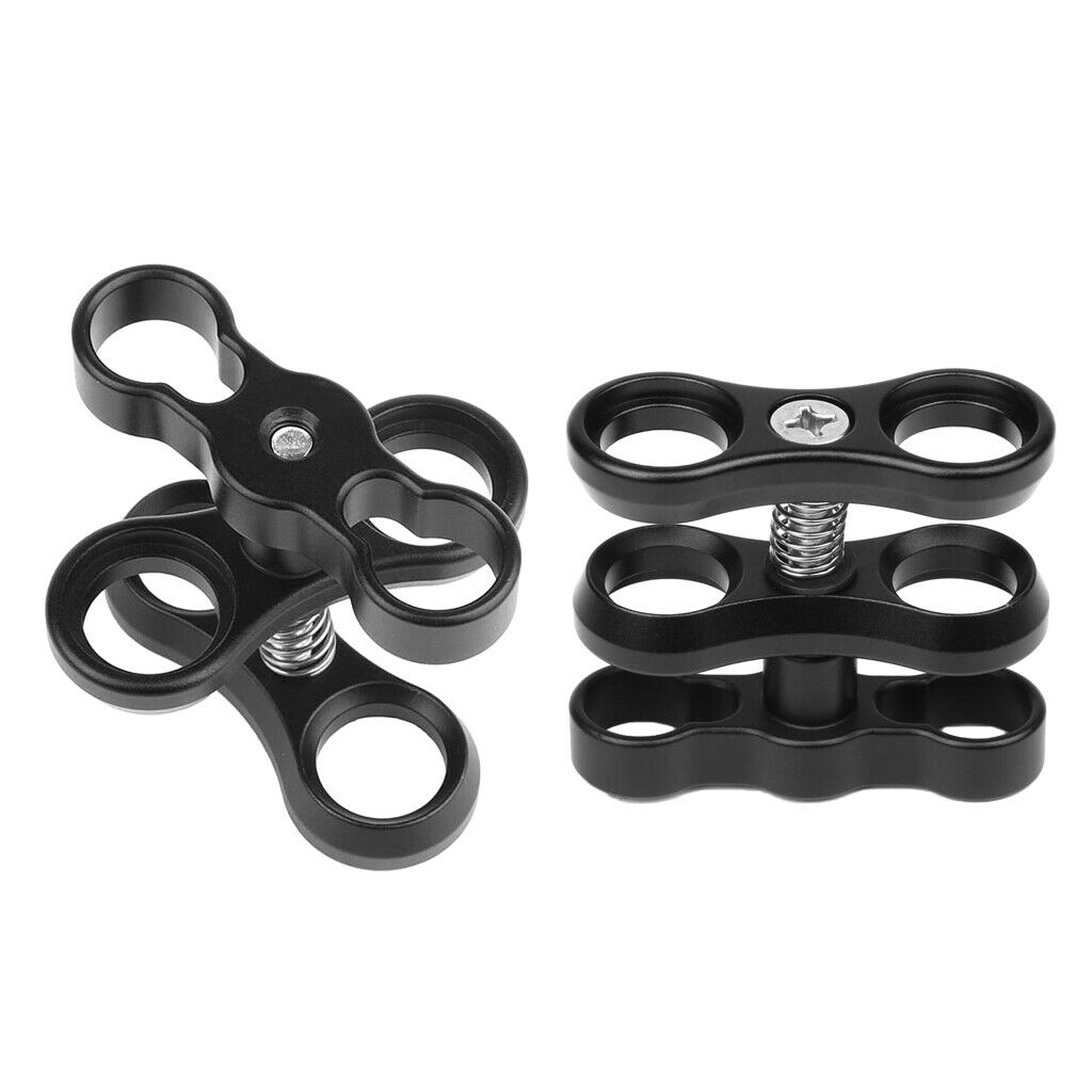 2x 360 Degree Aluminum Alloy Diving Ball Clamp Clip for Action Sports Camera