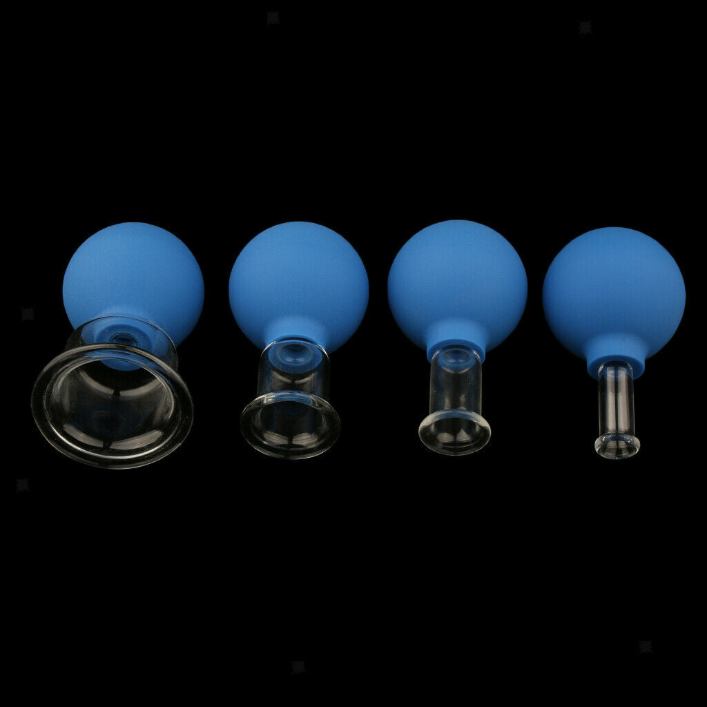 4 Pieces Safe Vacuum Cupping Cups Eye Back Chest Message Cellulite Remover