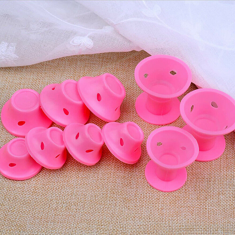 40pcs Mushroom Curlers Silicone Hair Roller Twist Hair Styling DIY Tools @