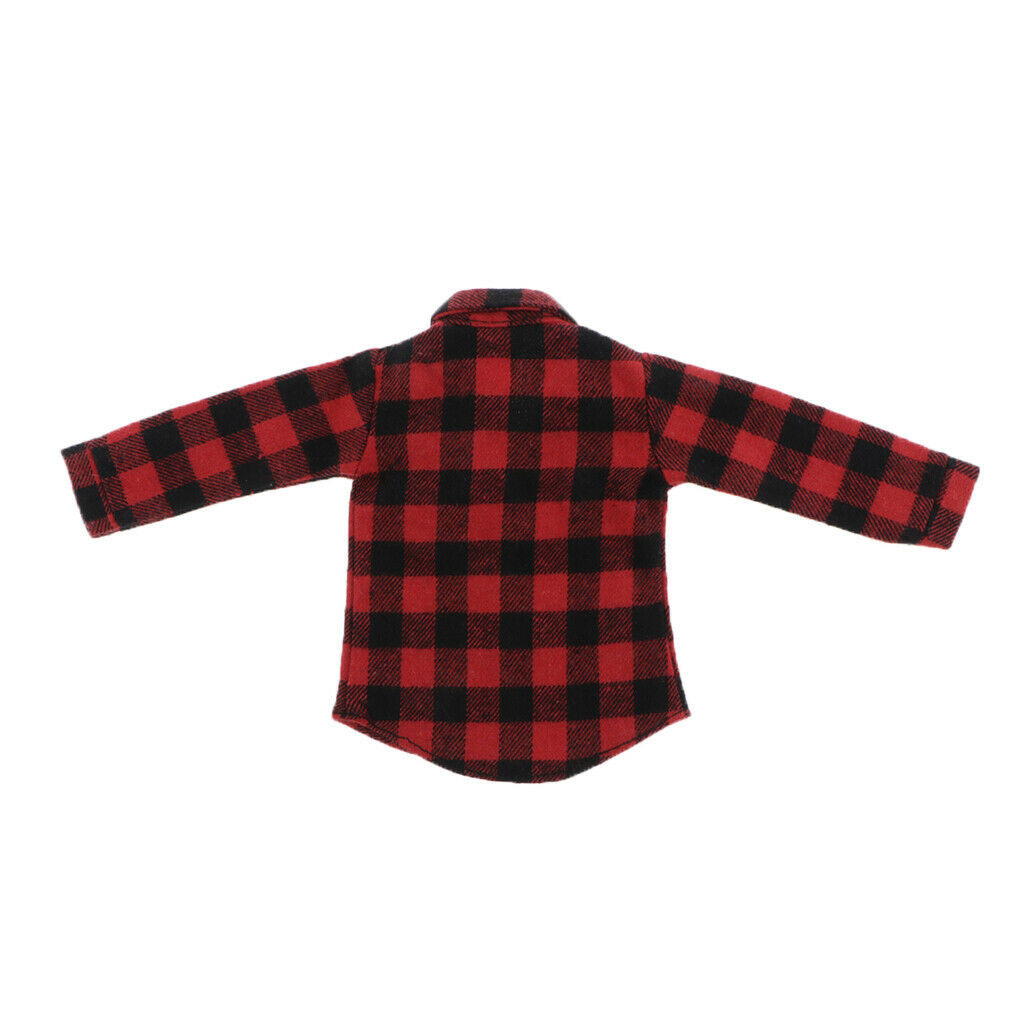 1:6 Scale Male Soldier Red Check Coat for Enterbay TC Action Figures Parts
