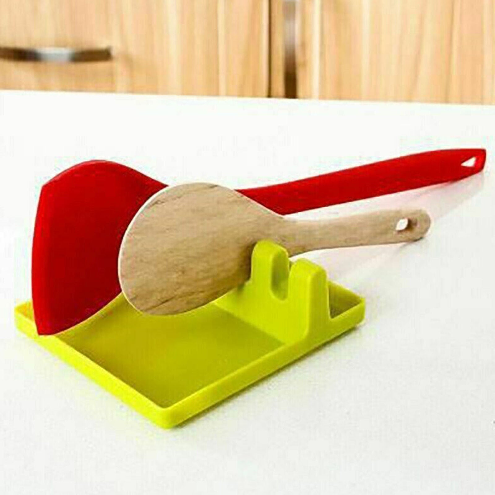 Kitchen Spoon Rest Rack Stand Utensil Spatula Cooking Tools Holder Storage Shelf