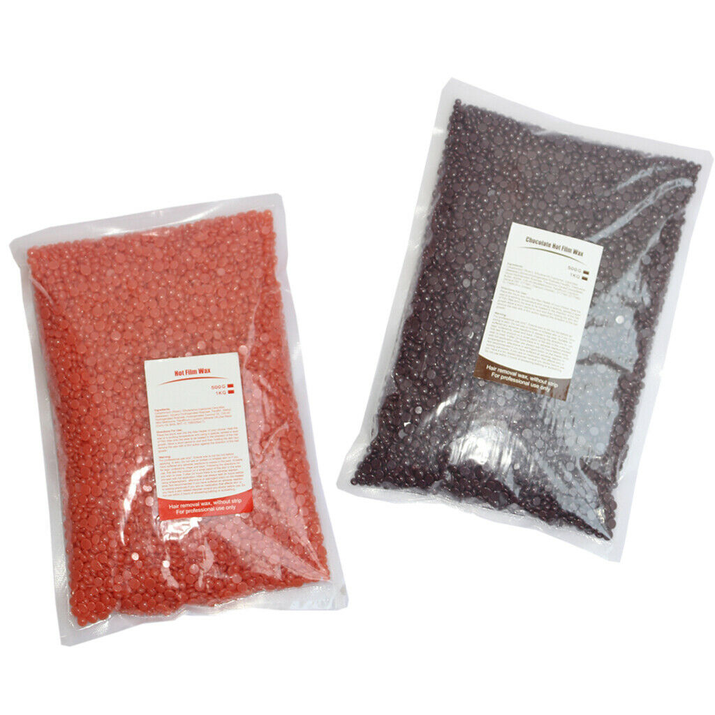 2Bags Hard Waxing Beans Hair Removal Bikini Depilatory No Strip Pellet 1kg