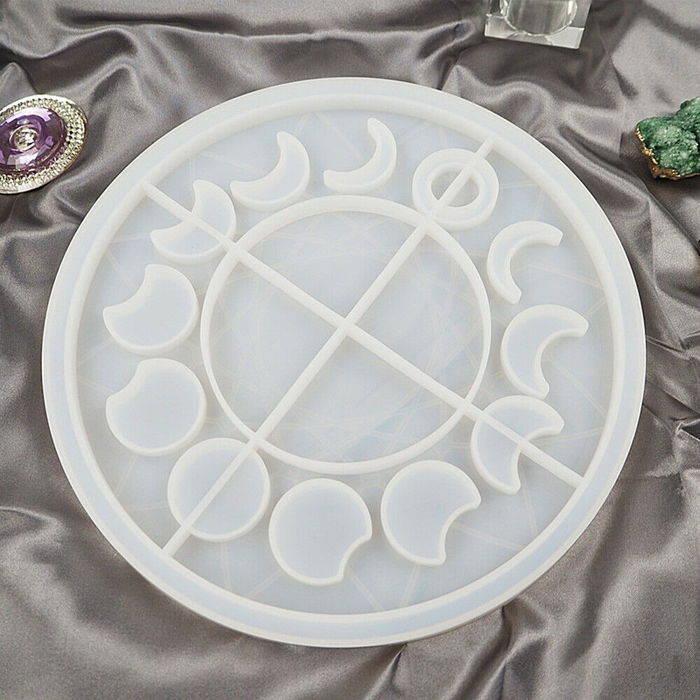 Lunar Eclipse Moon Phase Disc Silicone Mould DIY Epoxy Casting Clock Dial Molds