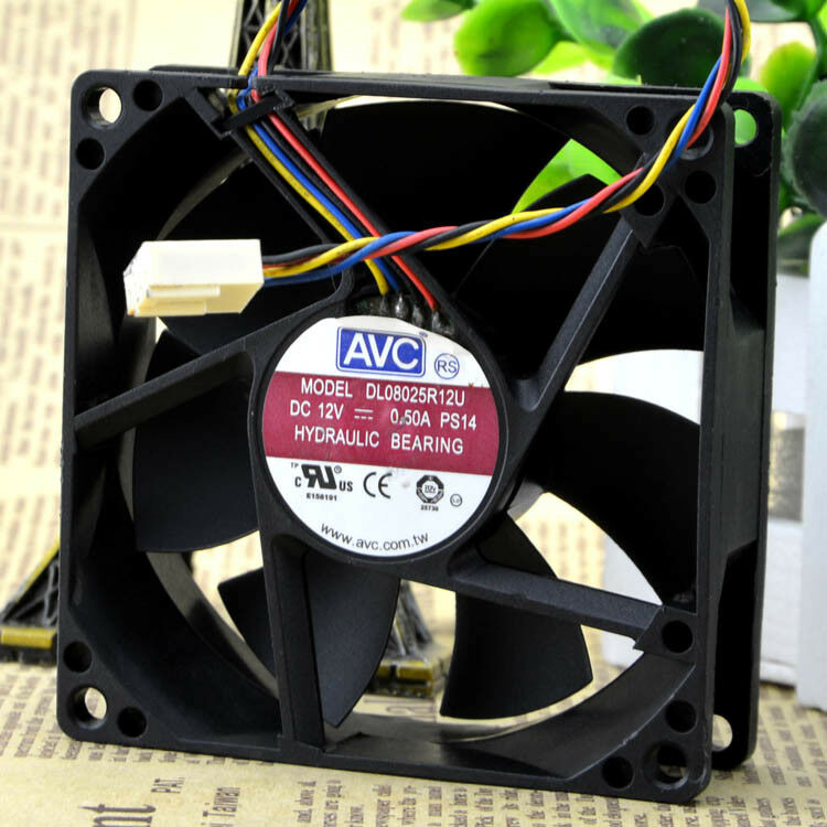For AVC DL08025R12U PS42 fan 80*80*25mm 0.50A 4pin