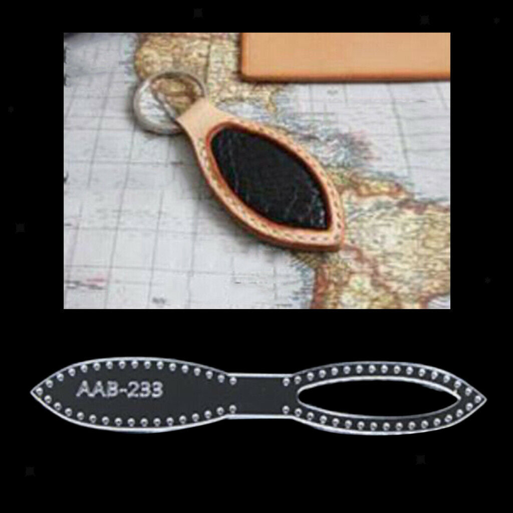 4pcs Clear Acrylic Templates for Keychains, DIY Leather Crafts in 4