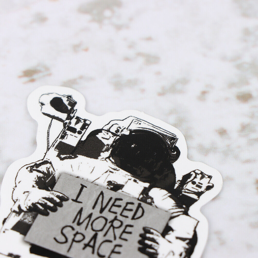 34pcs Astronaut Stickers Aircraft Rocket For Luggage Laptop Skateboard St.l8
