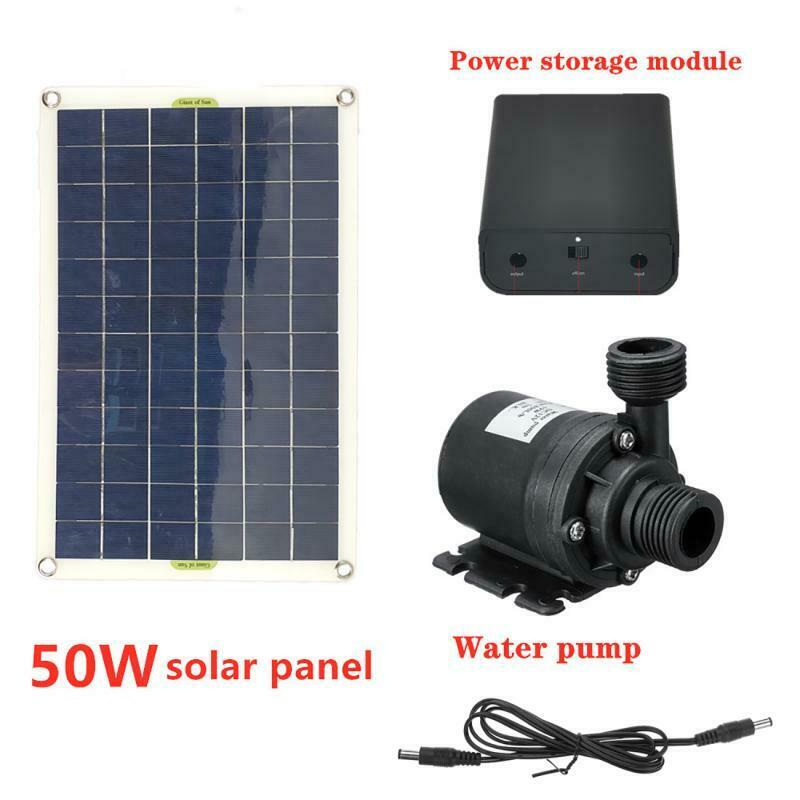 50W Solar Power Water Pump Continuous Working Low Noise DC Brushless Outdoor Set