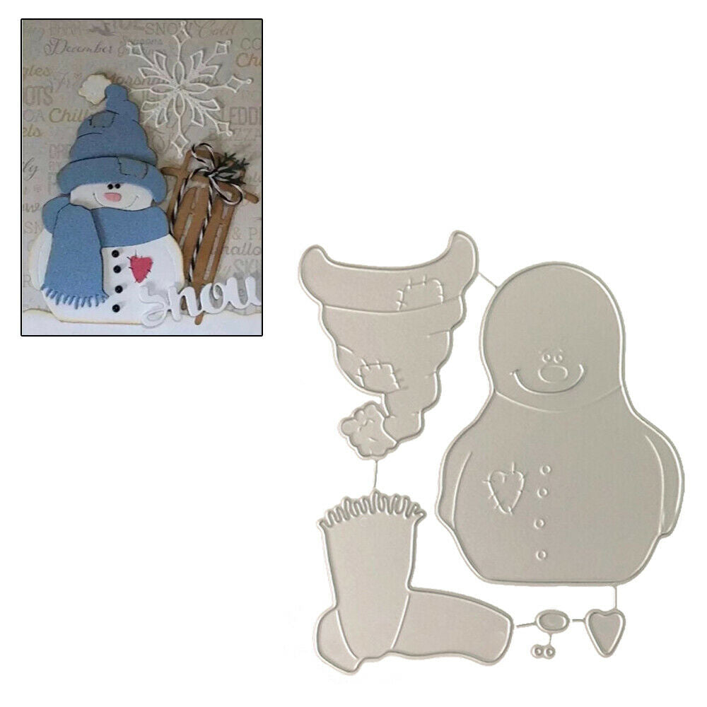 Christmas Snowman Metal Cutting Die Stencils Scrapbooking Embossing Card DIY